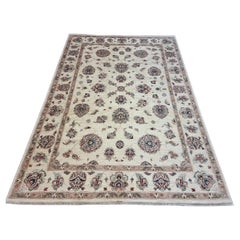 Handmade Vintage Afghan Zigler Rug 6.8' x 9.5' 1980s - 1D169
