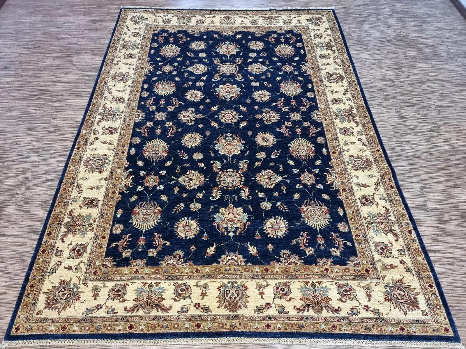 Handgefertigter afghanischer Zigler Teppich 6,9' x 9,5' 1980er Jahre - 1D170 im Angebot 4