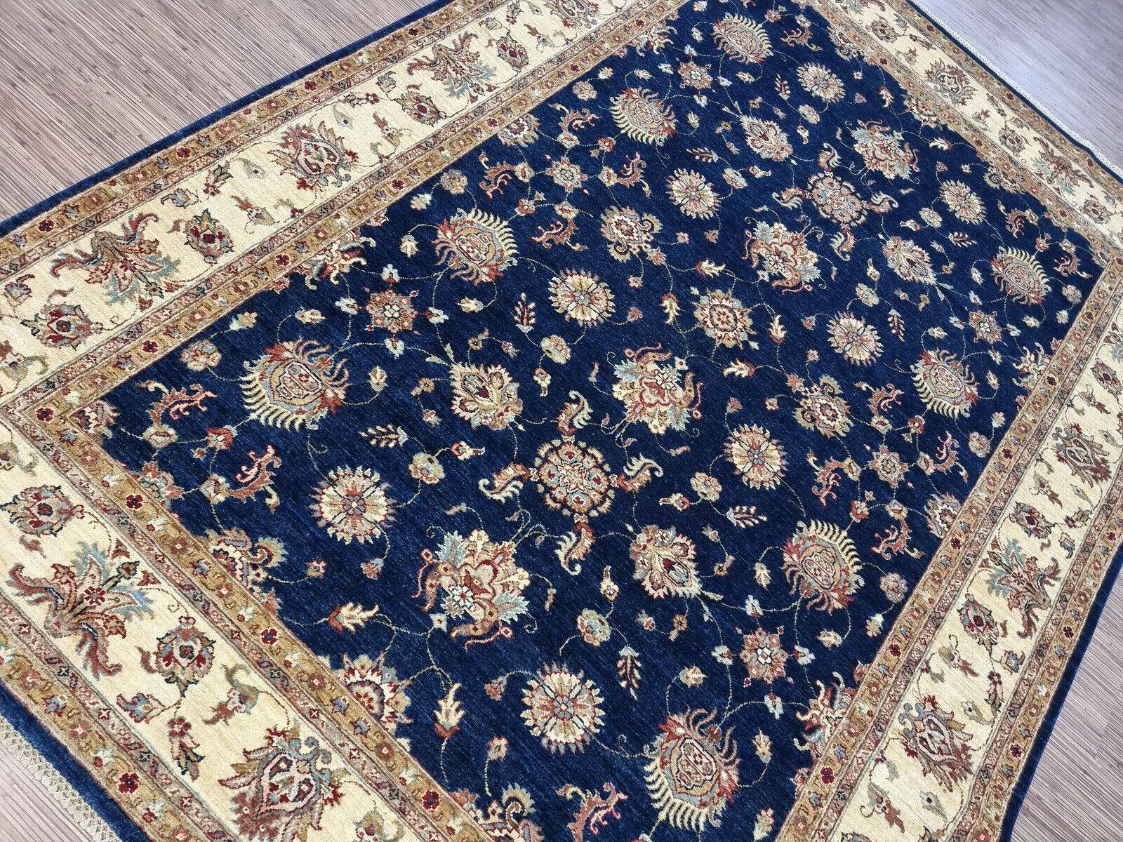 Handgefertigter afghanischer Zigler Teppich 6,9' x 9,5' 1980er Jahre - 1D170 im Angebot 6