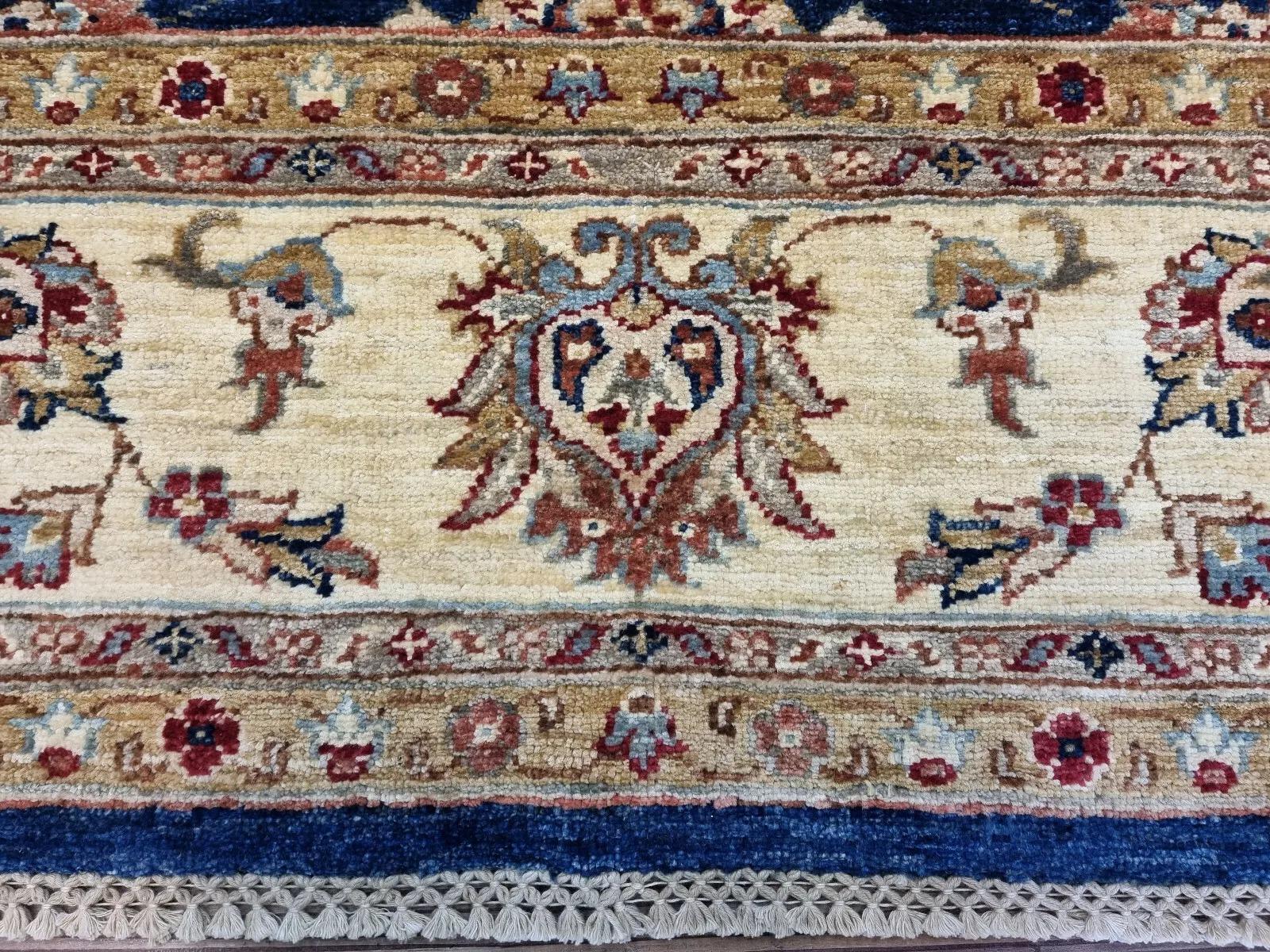 Handgefertigter afghanischer Zigler Teppich 6,9' x 9,5' 1980er Jahre - 1D170 im Zustand „Gut“ im Angebot in Bordeaux, FR