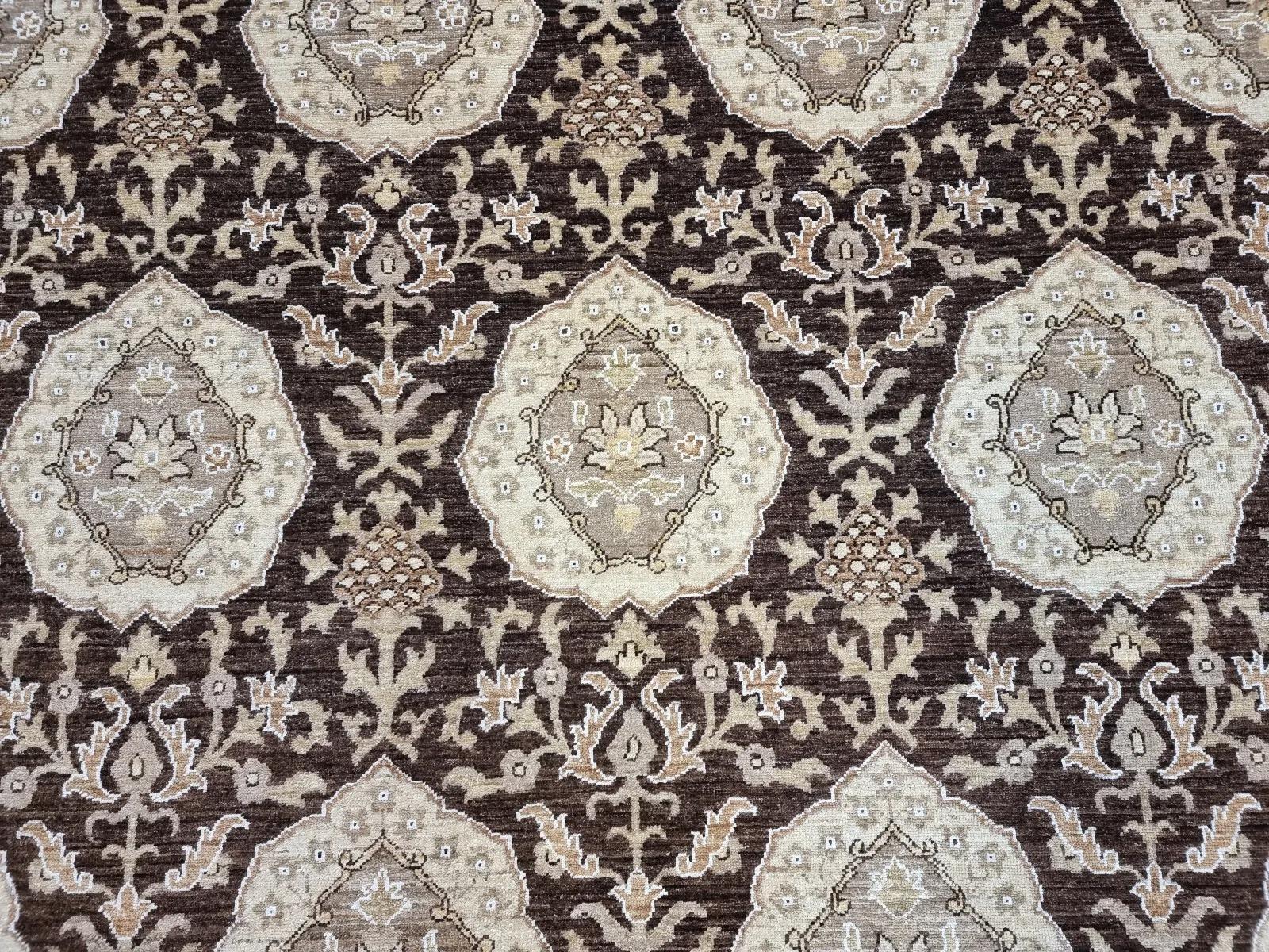 Handgefertigter afghanischer Zigler Teppich 8' x 9.9' 1980er Jahre - 1D168 (Handgeknüpft) im Angebot