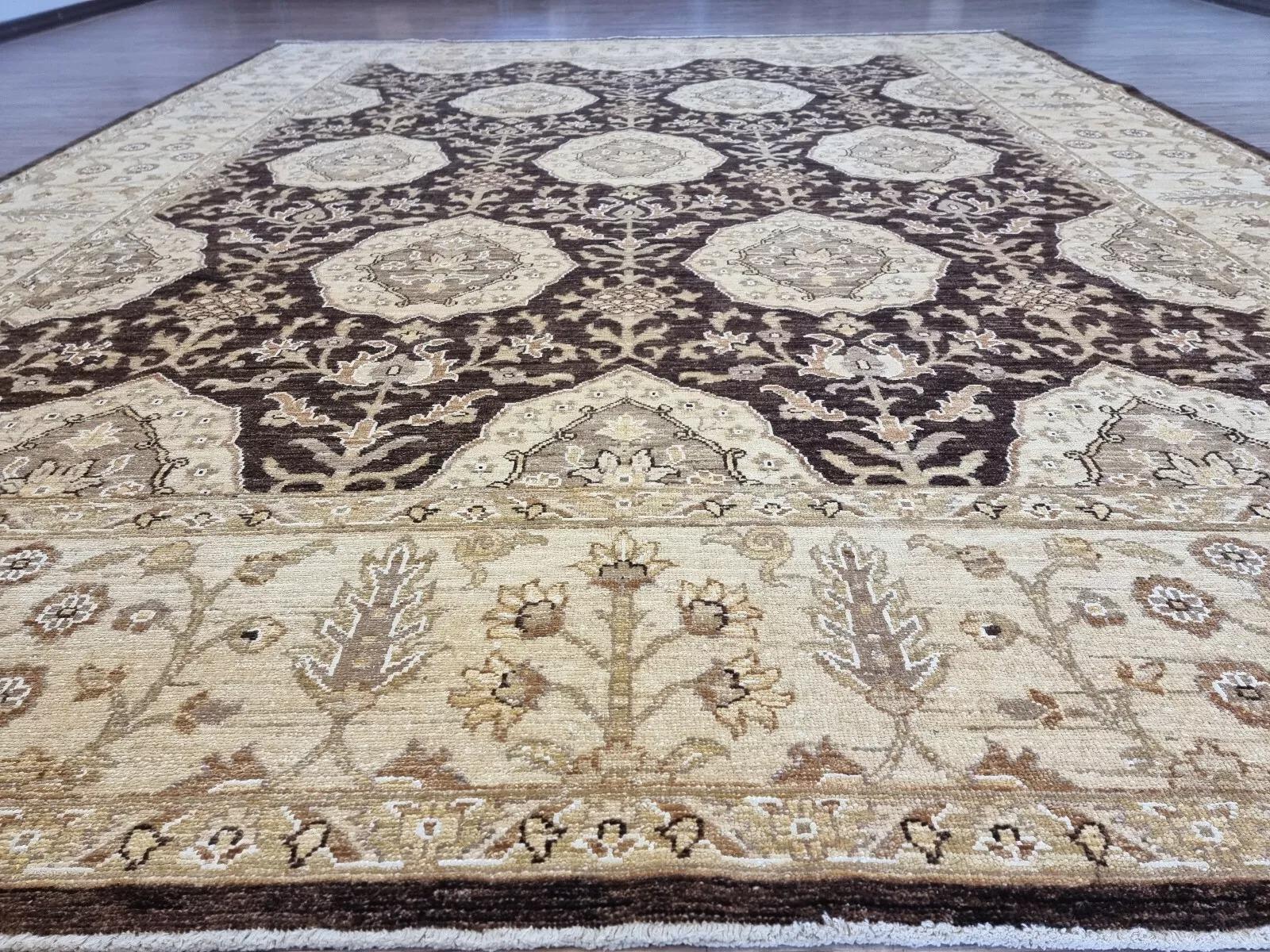 Handgefertigter afghanischer Zigler Teppich 8' x 9.9' 1980er Jahre - 1D168 im Angebot 2