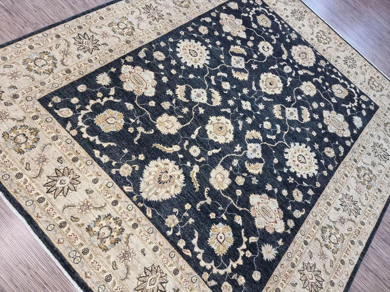 Handgefertigter afghanischer Zigler Teppich 8.1' x 9.7' 1980er Jahre - 1D167 im Angebot 4