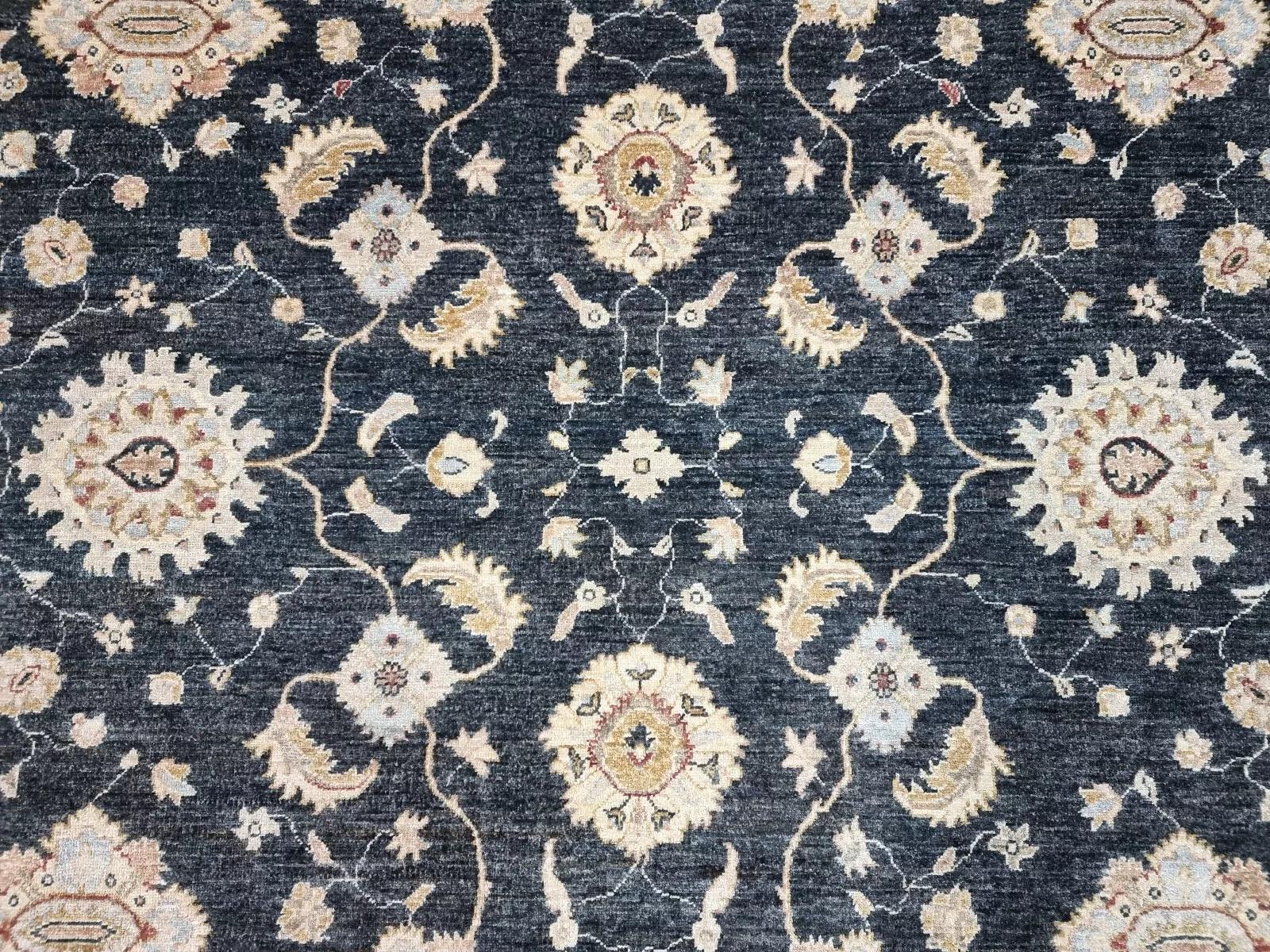 Handgefertigter afghanischer Zigler Teppich 8.1' x 9.7' 1980er Jahre - 1D167 (Ende des 20. Jahrhunderts) im Angebot