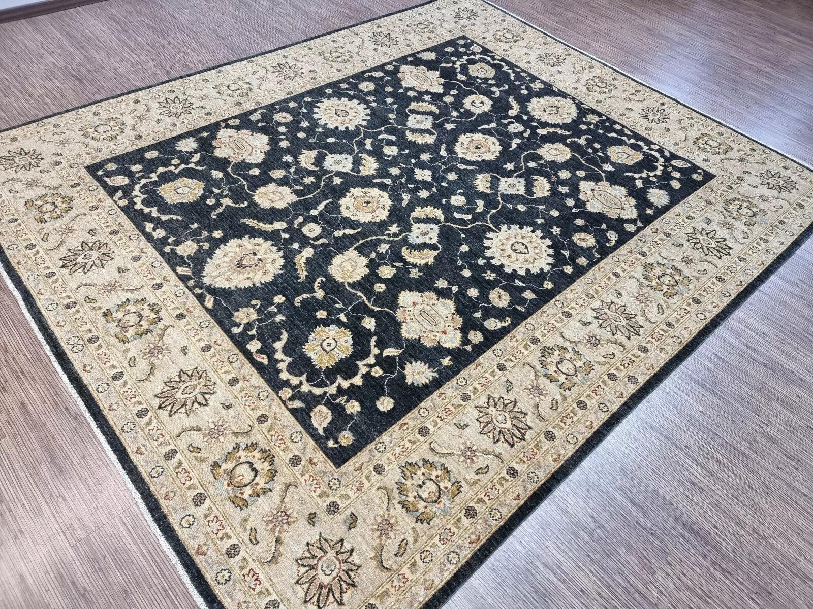 Handgefertigter afghanischer Zigler Teppich 8.1' x 9.7' 1980er Jahre - 1D167 im Angebot 1