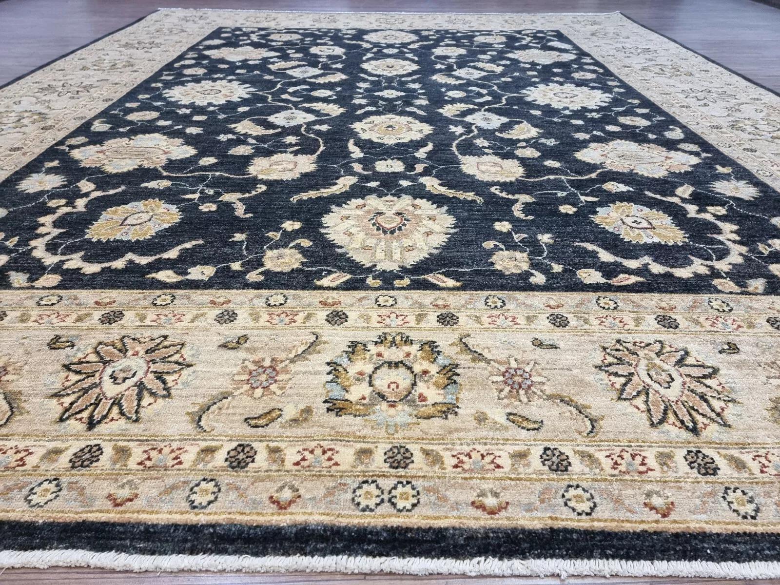 Handgefertigter afghanischer Zigler Teppich 8.1' x 9.7' 1980er Jahre - 1D167 im Angebot 2