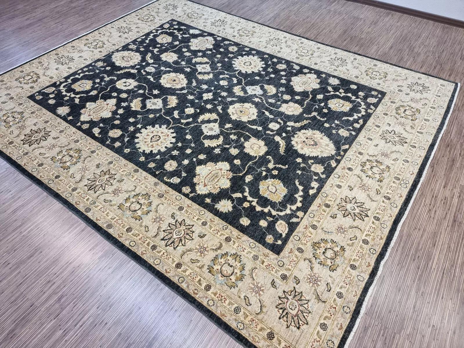Handgefertigter afghanischer Zigler Teppich 8.1' x 9.7' 1980er Jahre - 1D167 im Angebot 3