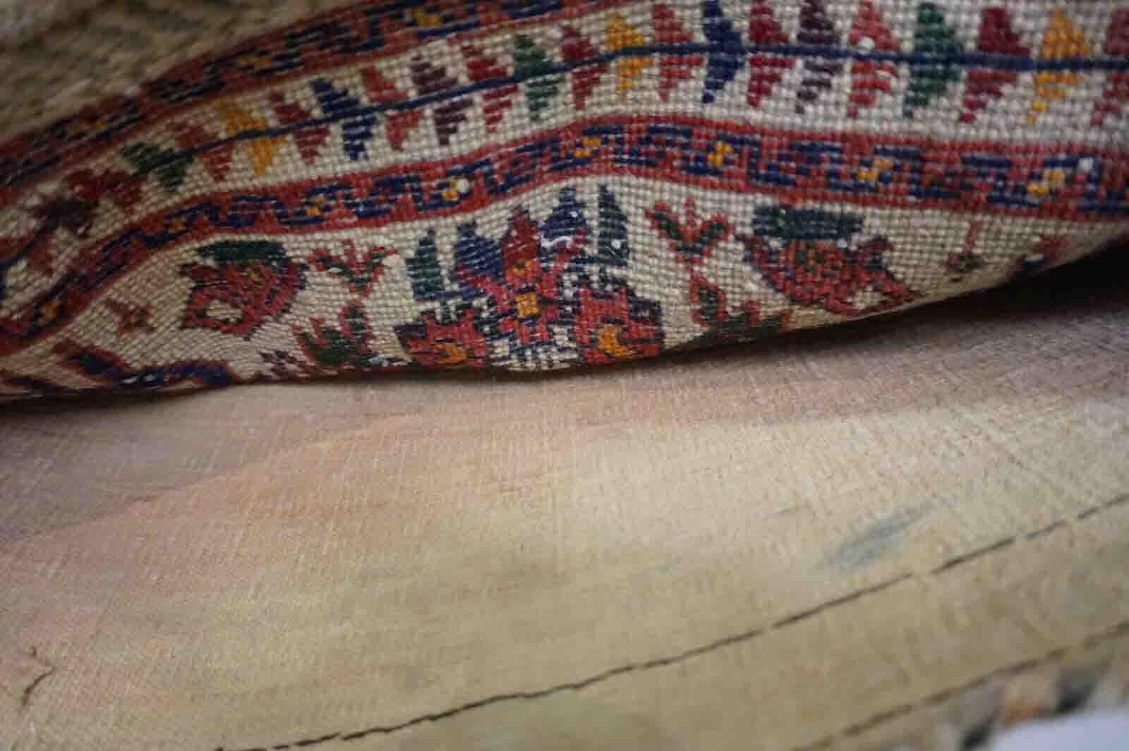 Bolsa de sal estilo Afshar Vintage hecha a mano, años 70, 1D12 Lana en venta