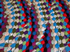 Handmade Vintage American Braided Rug, 1960s, 1C71