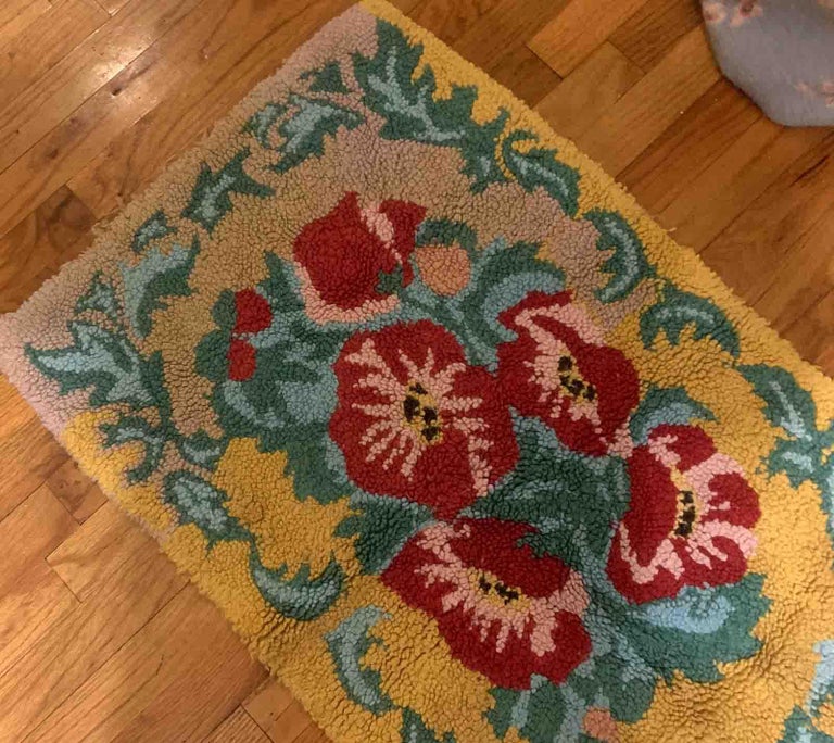 Handmade Vintage American Hooked Rug, 1960s, 1B888 For Sale at 1stDibs ...