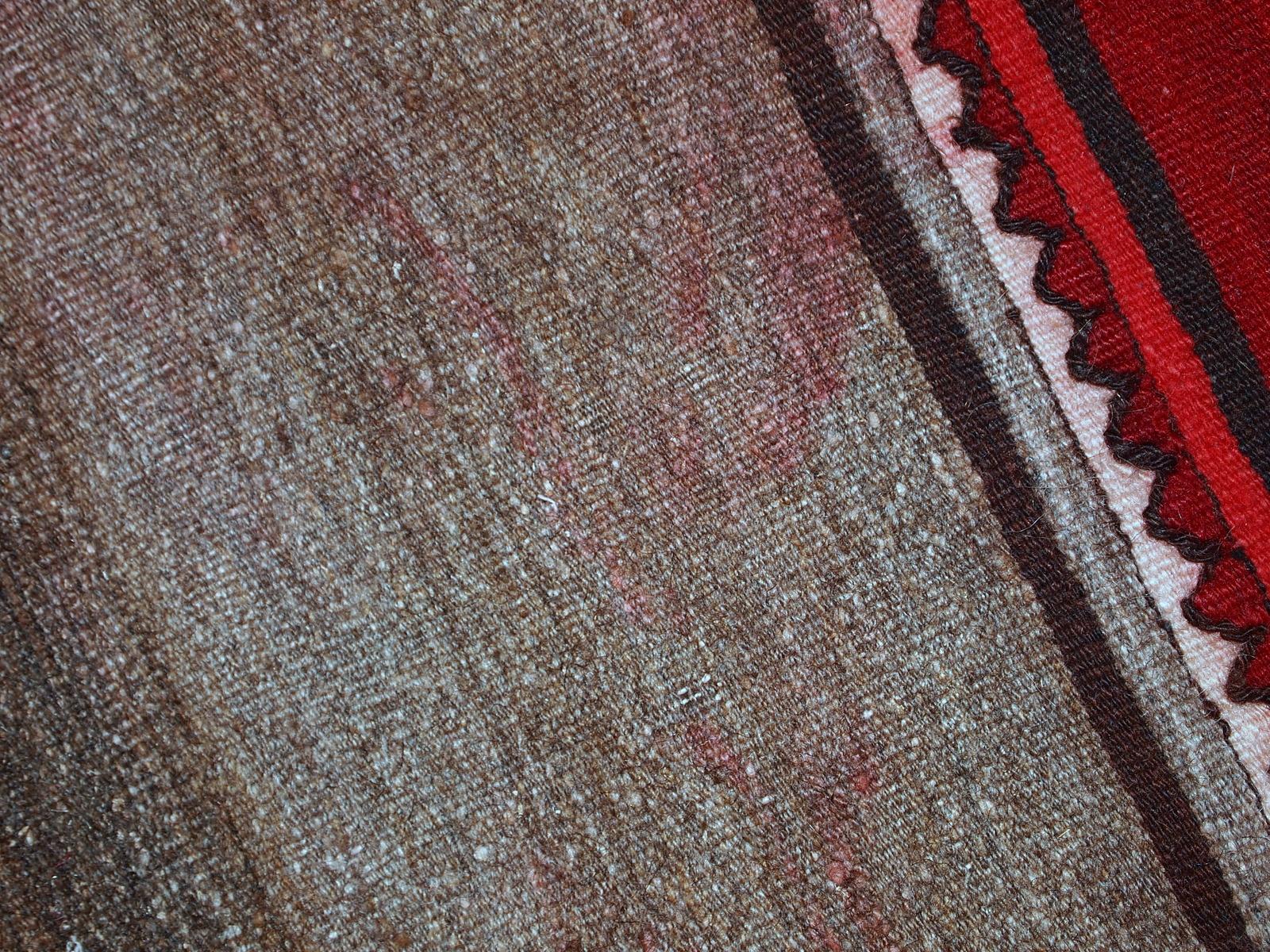 Handgefertigter Vintage-Läufer im Ardabil-Kilim-Stil, 1950er Jahre, 1C355 im Angebot 2