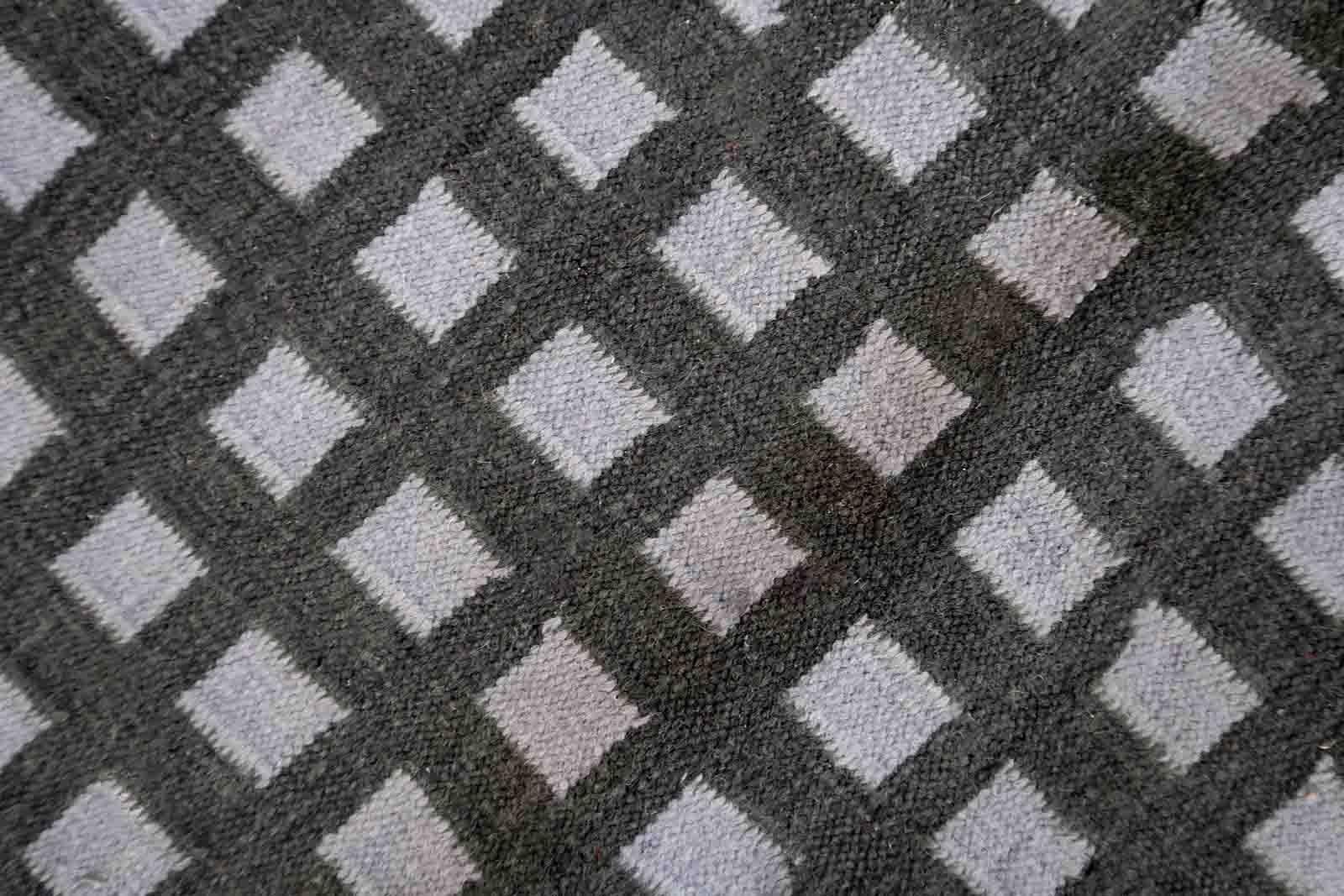 Kilim vintage de style Ardabil fait à la main, années 1960, 1C1027 État moyen - En vente à Bordeaux, FR