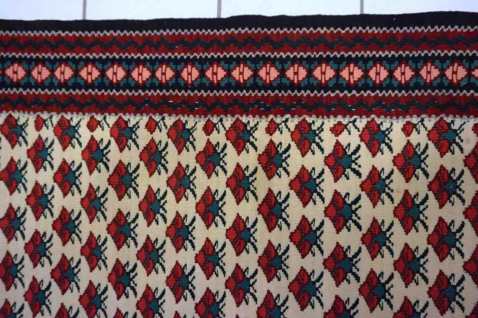Wool Handmade Vintage Ardabil Style Kilim, 1970s, 1D30 For Sale