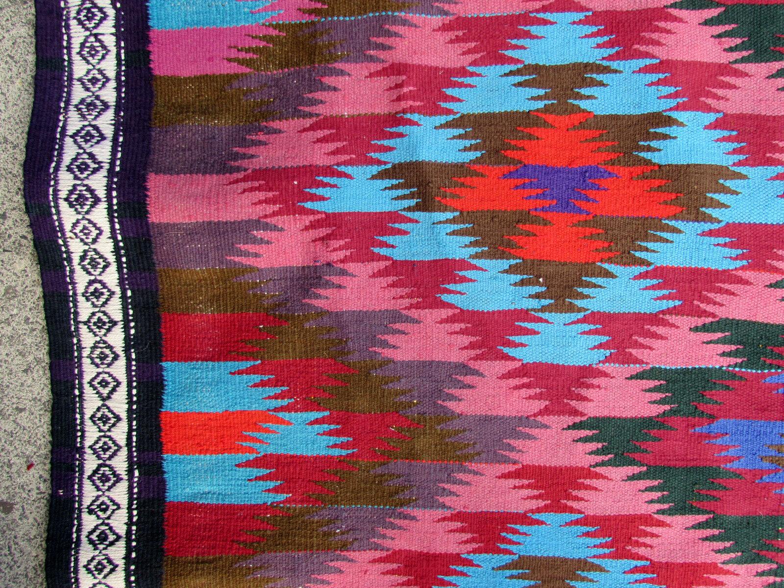 Hand-Knotted Handmade Vintage Ardabil Style Kilim, 1970s, 1Q0277