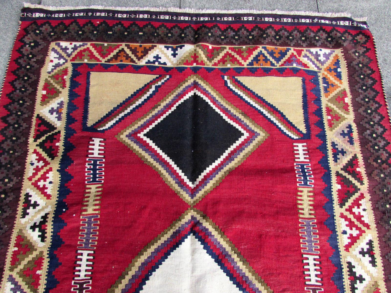 Handmade Vintage Ardabil Style Kilim, 1970s, 1Q0280 4