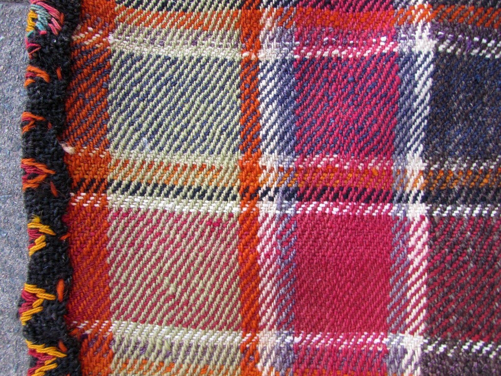 Indian Handmade Vintage Ardabil Style Kilim Bag, 1950s, 1Q0319