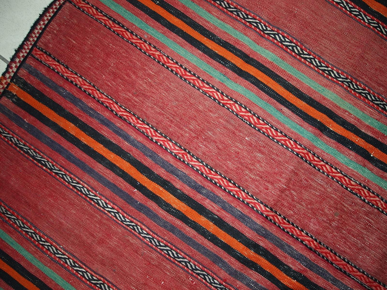 Handgefertigter Vintage-Teppich im Ardabil-Stil, 1940er Jahre, 1C596 im Angebot 3