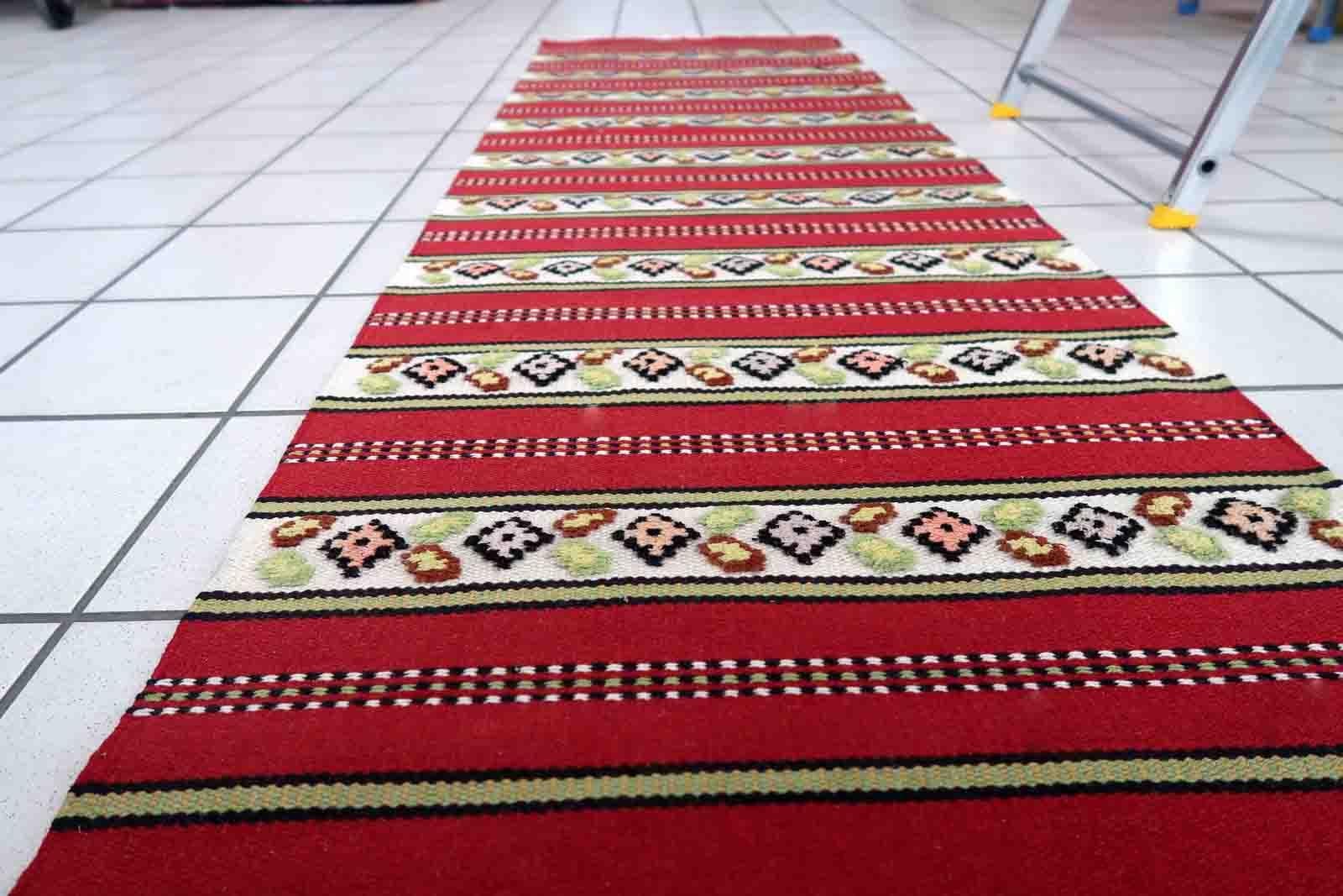 Late 20th Century Handmade Vintage Ardabil Style Runner, 1970s, 1C913 For Sale