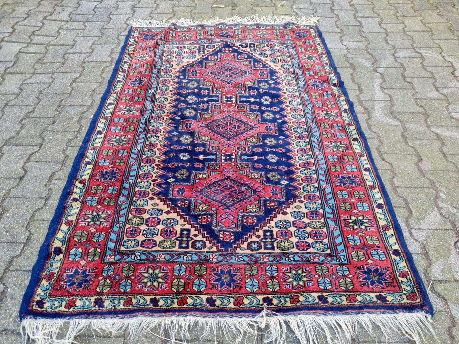 Handgefertigte Vintage armenischen Eriwan Teppich 4,2 'x 6,2' 1970er Jahre - 2K63 (Handgeknüpft) im Angebot