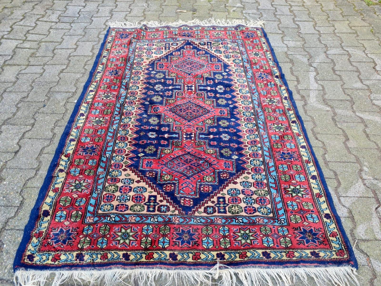 Handgefertigte Vintage armenischen Eriwan Teppich 4,2 'x 6,2' 1970er Jahre - 2K63 im Zustand „Gut“ im Angebot in Bordeaux, FR