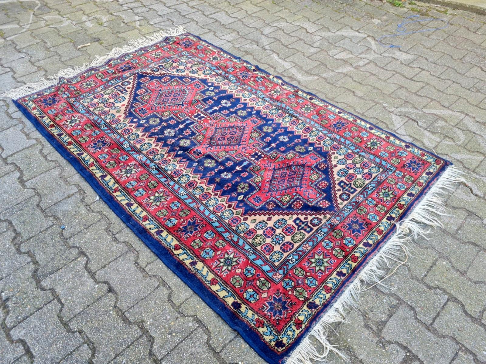Handgefertigte Vintage armenischen Eriwan Teppich 4,2 'x 6,2' 1970er Jahre - 2K63 (Ende des 20. Jahrhunderts) im Angebot