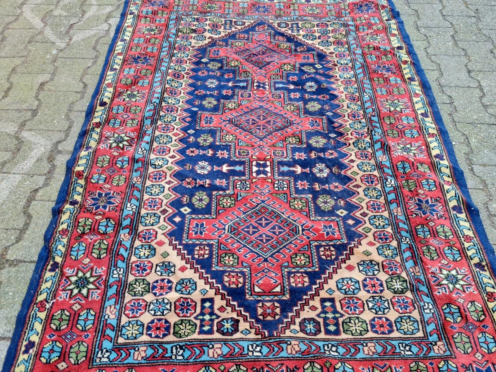 Handgefertigte Vintage armenischen Eriwan Teppich 4,2 'x 6,2' 1970er Jahre - 2K63 (Wolle) im Angebot