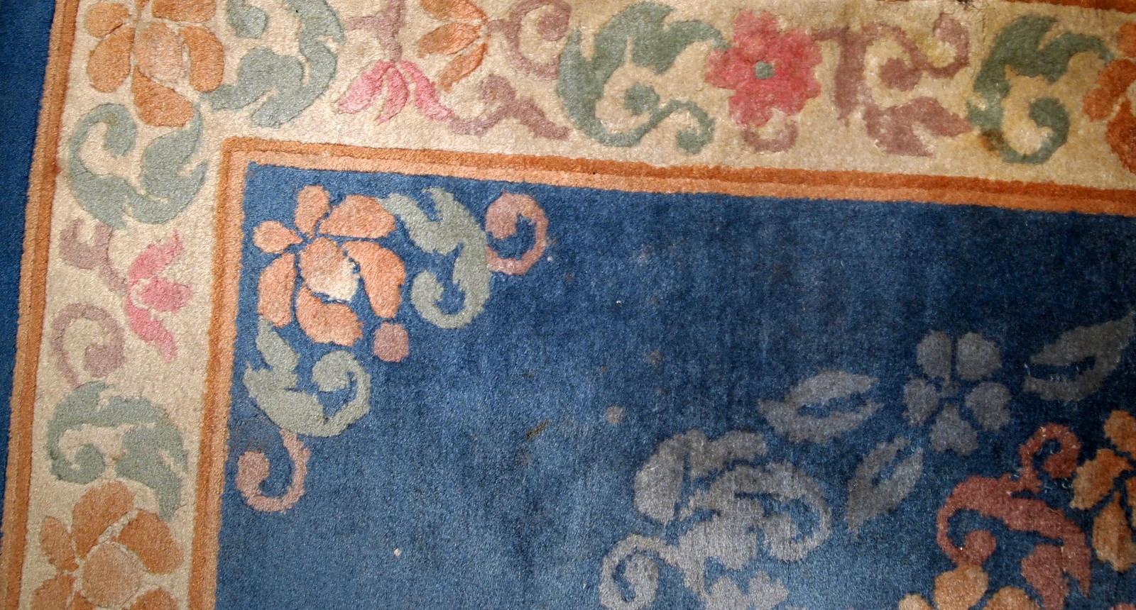 Handgefertigter chinesischer Vintage-Art-déco-Teppich, 1960er Jahre, 1B721 (Handgeknüpft) im Angebot
