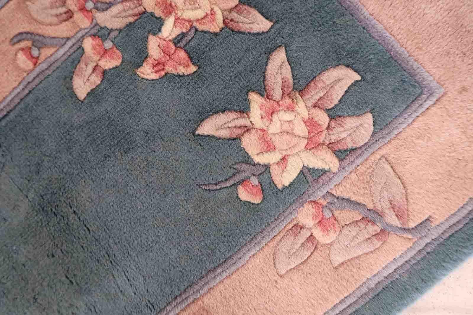 Handgefertigter chinesischer Art-Déco-Teppich, 1970er Jahre, 1C1030 im Angebot 1