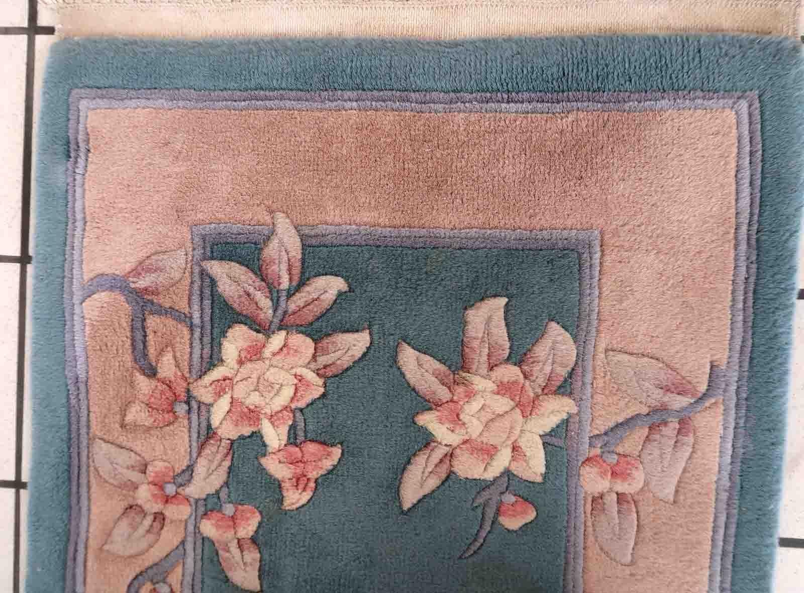 Handgefertigter chinesischer Art-Déco-Teppich, 1970er Jahre, 1C1030 im Angebot 2