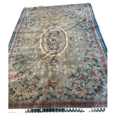 Handmade vintage Art Deco Chinese rug 6' x 9' - 2B02