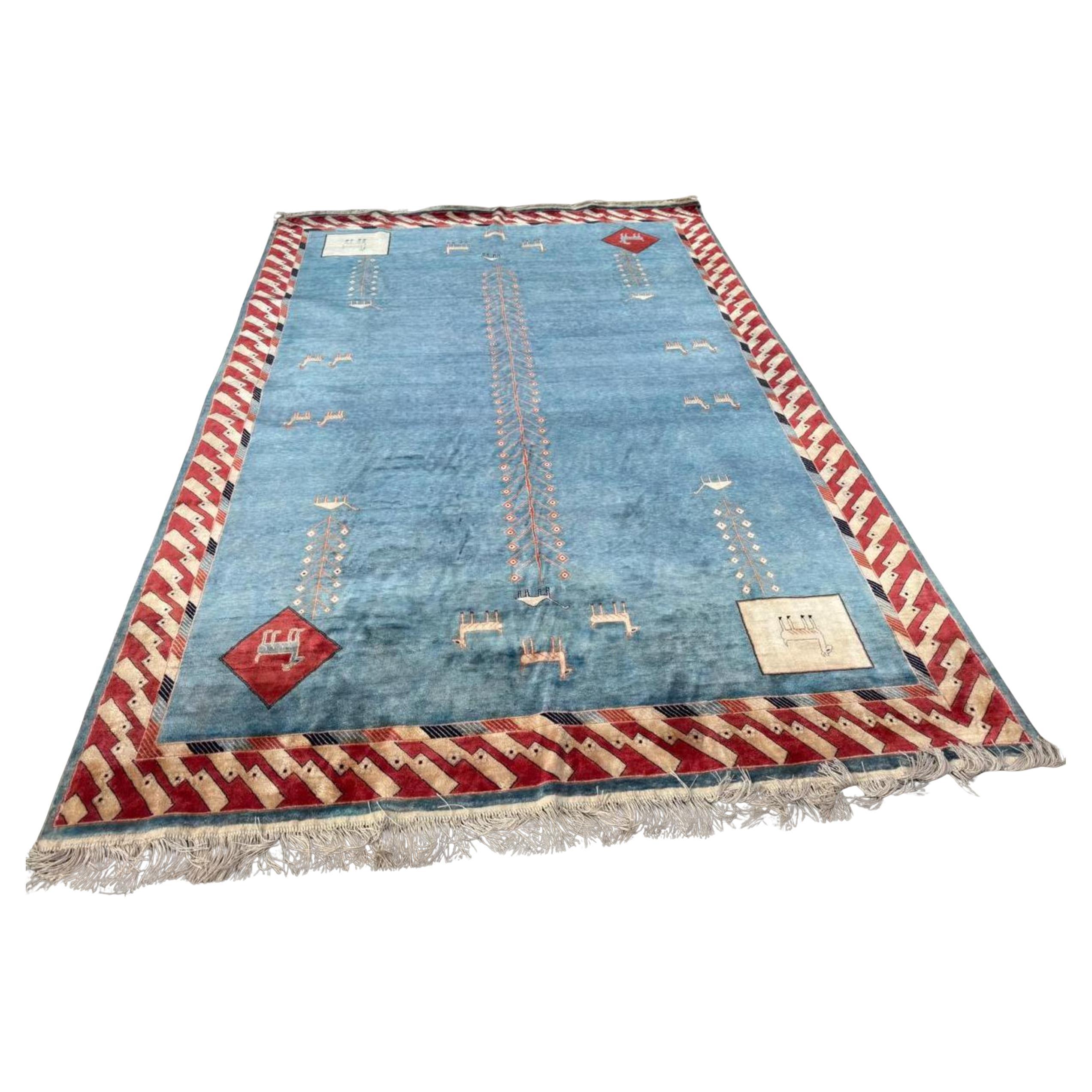 Tappeto di seta cinese Art of Vintage 6.1
x 9.2
, anni
80, fatto a mano - 2B118