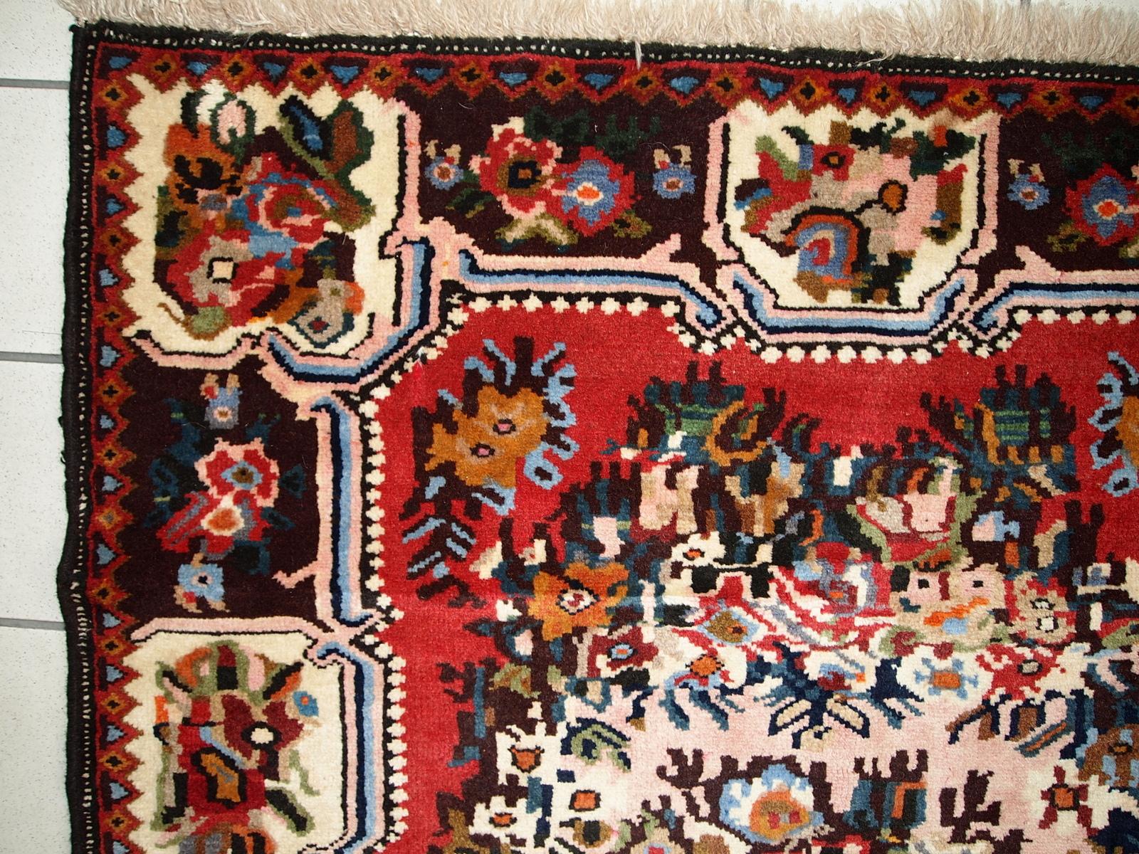 Handmade Vintage Bakhtiari Style Rug, 1970s, 1C315 For Sale 5