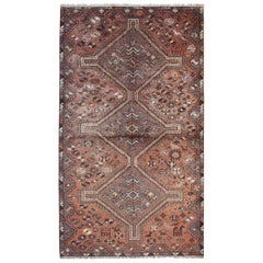 Brown Handmade Carpet Vintage Rug Rust Tribal Area Rug