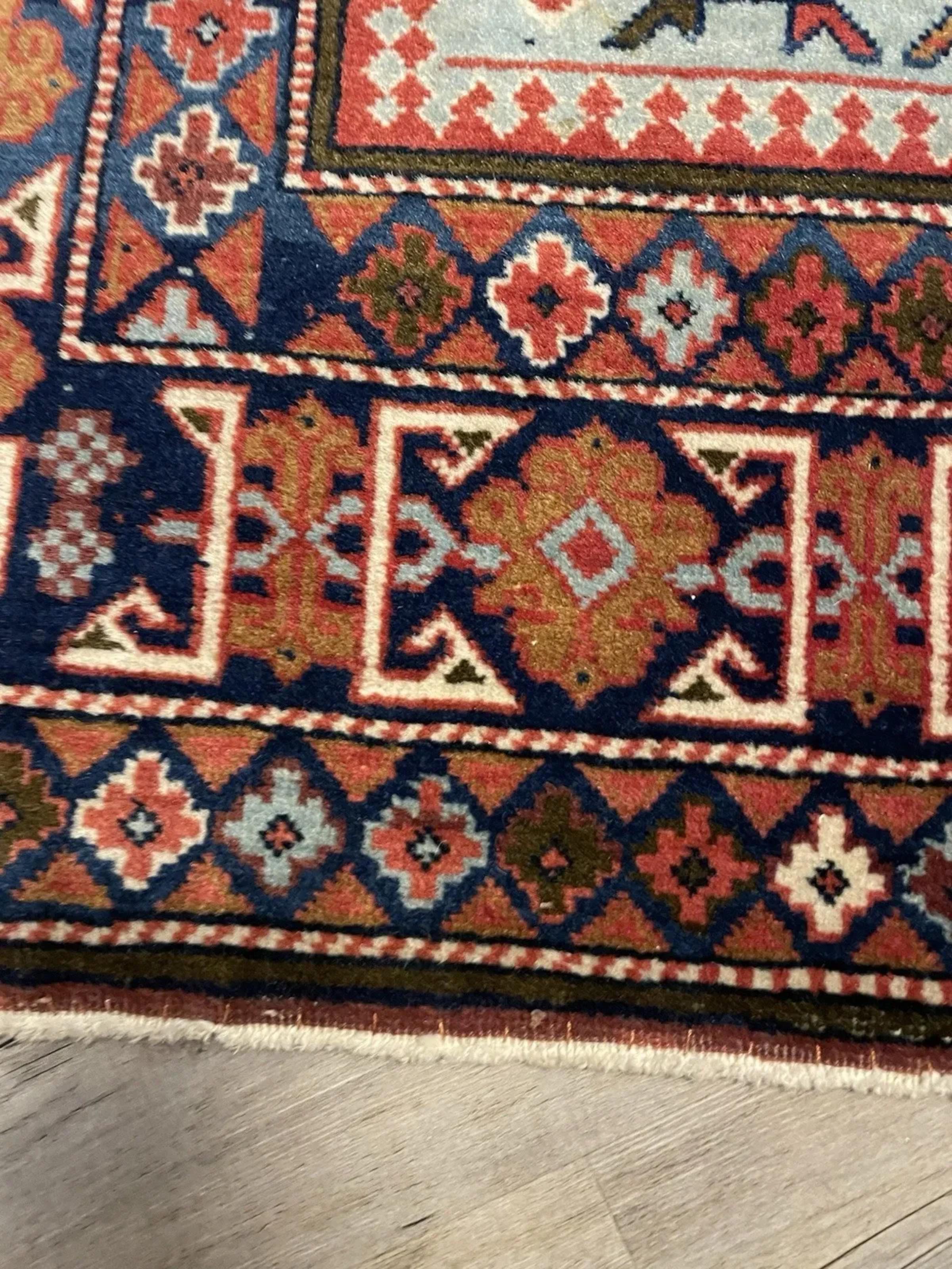 Handgefertigte Vintage kaukasischen Darband Teppich 3,3 'x 4,8', 1940er Jahre - 1N106 (Wolle) im Angebot