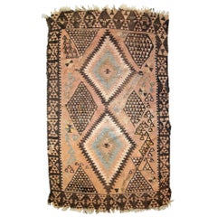 Handmade Vintage Caucasian Karabagh Kilim, 1940s, 1C609