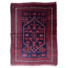 Handmade Vintage Caucasian Karabagh Rug 3.9' x 5.8', 1940s - 1C1097