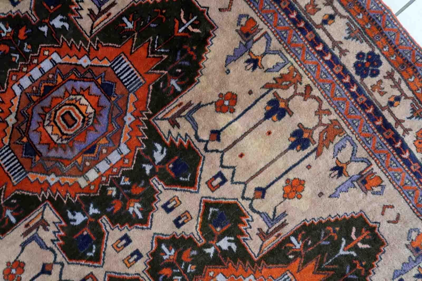 Handgefertigter kaukasischer Kazak-Teppich, 1960er Jahre, 1C1058 im Angebot 3