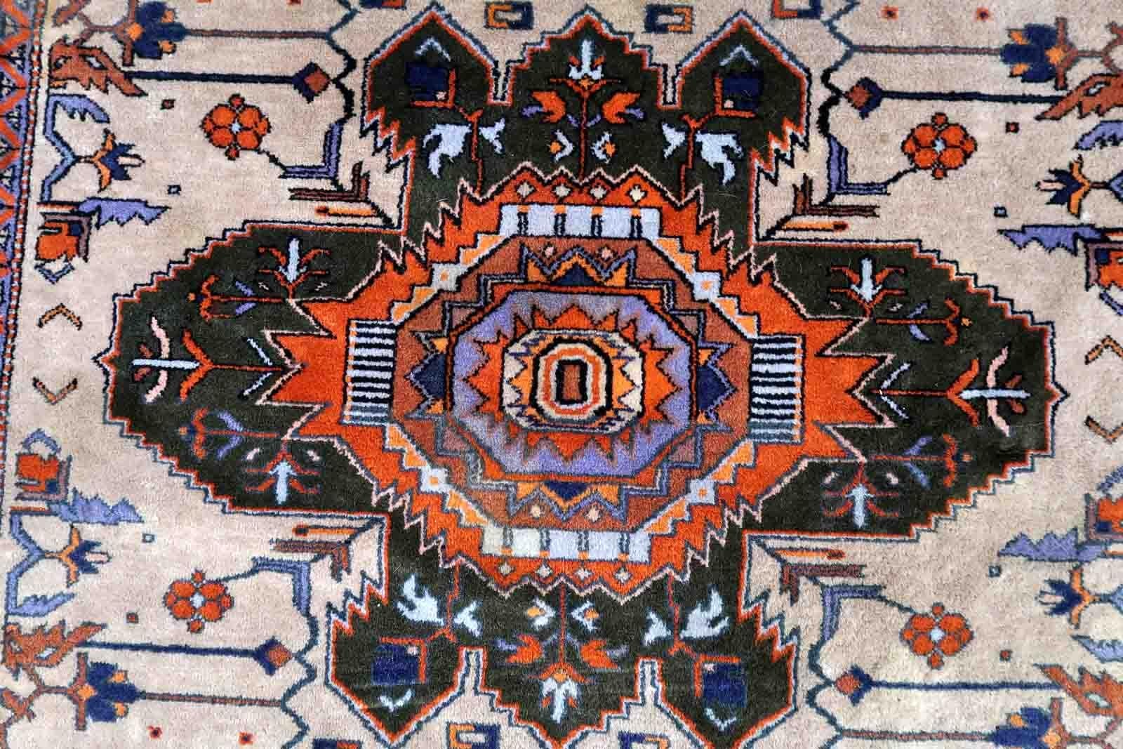 Handmade Vintage Caucasian Kazak Rug, 1960s, 1C1058 For Sale 2
