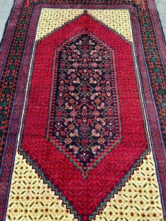 Handmade Vintage Caucasian Kazak Rug 5' x 8', 1950s - 2B109