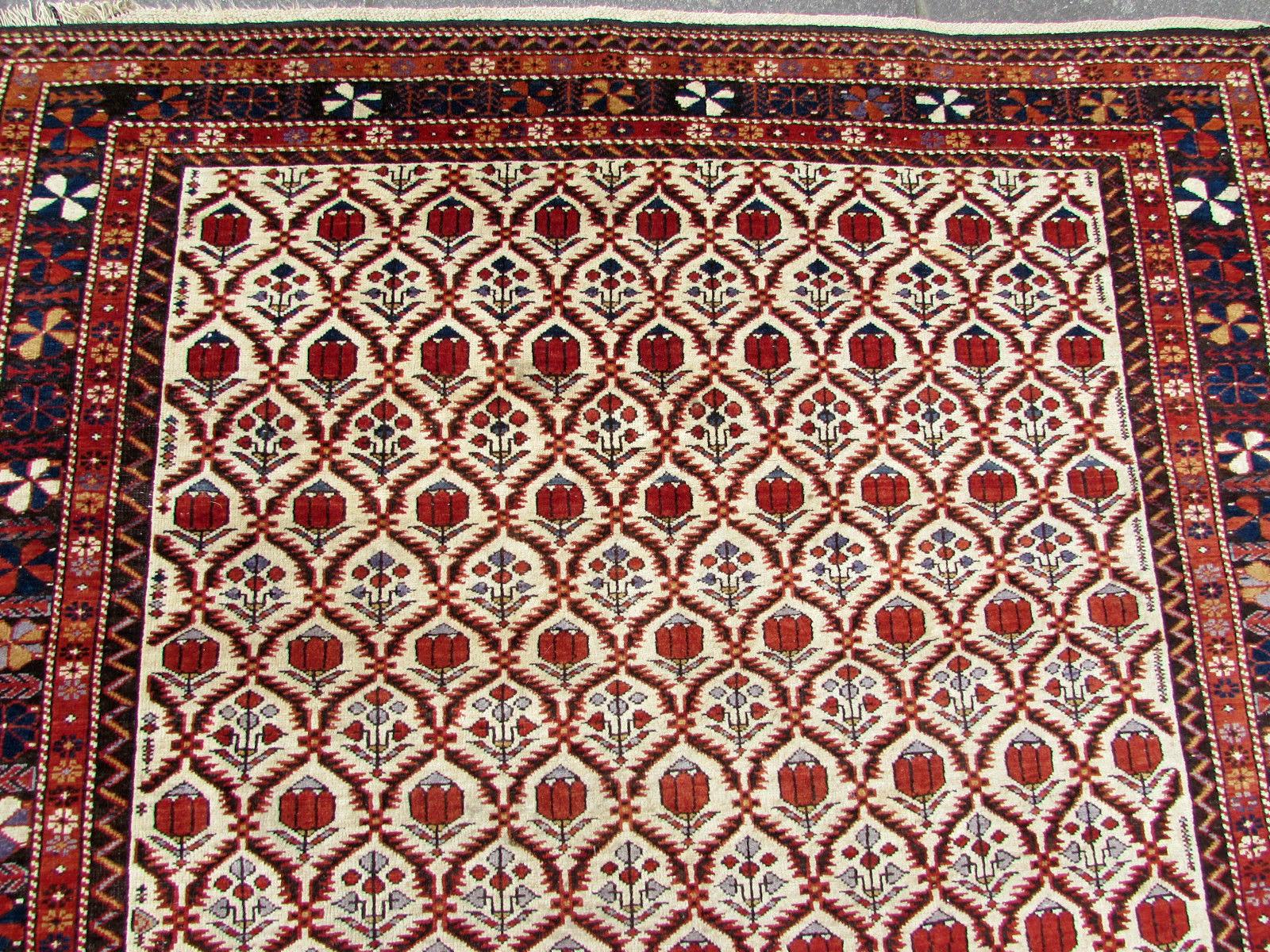 Handmade Vintage Caucasian Kuba Rug, 1900s, 1Q0191 4