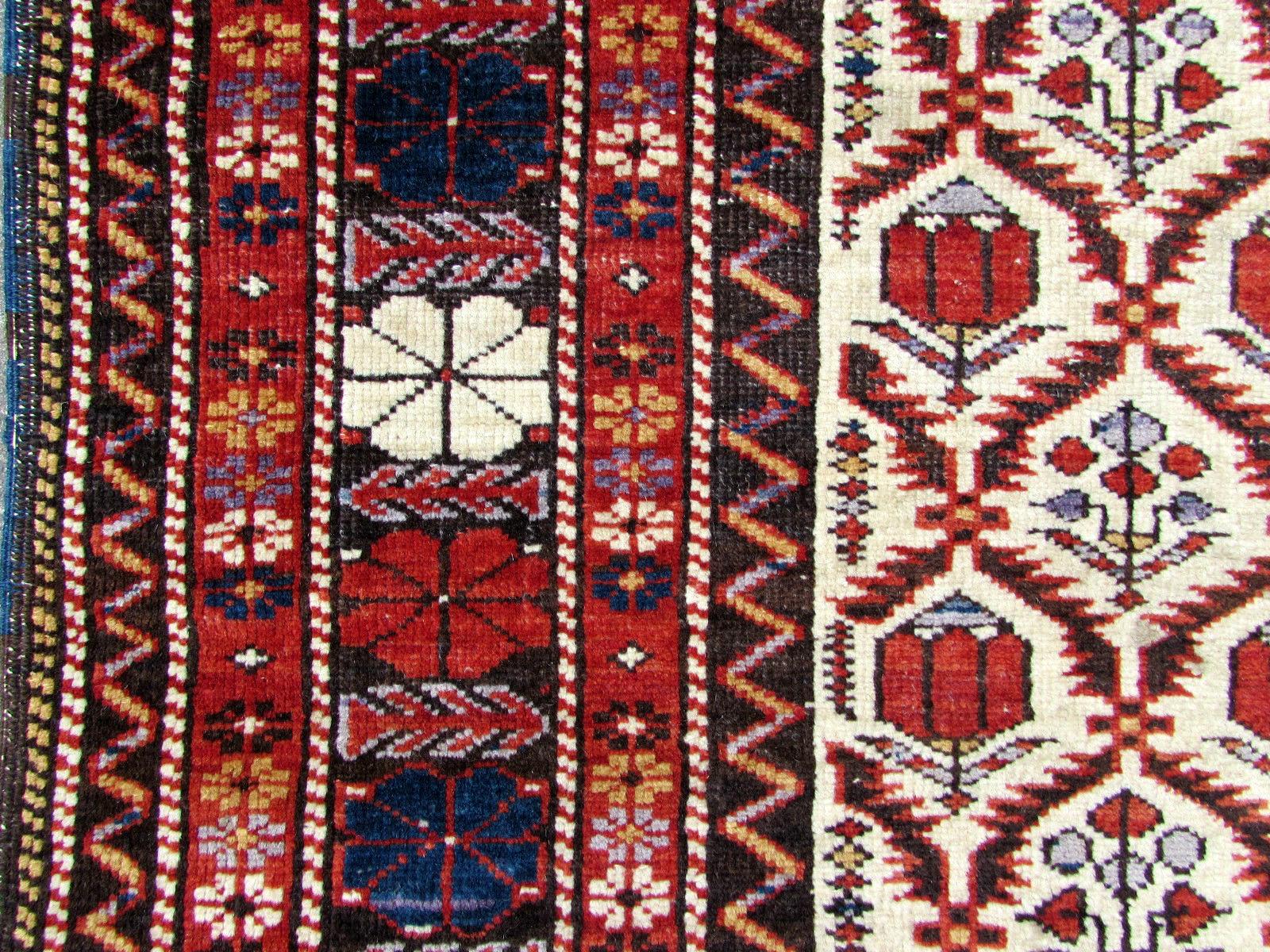 Early 20th Century Handmade Vintage Caucasian Kuba Rug, 1900s, 1Q0191