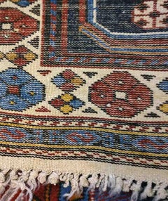 Handgefertigter kaukasischer Schirwan- orientalischer Teppich, 1950er Jahre, 1D07