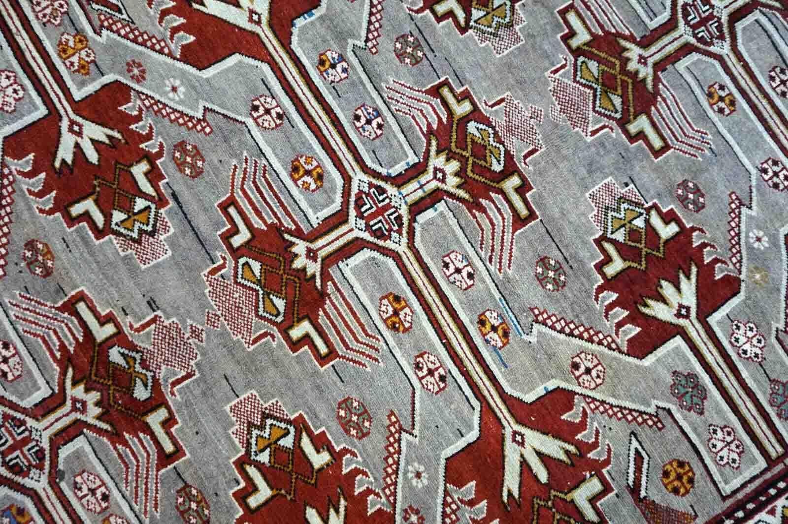 20th Century Handmade Vintage Caucasian Shirvan Oriental Rug, 1950s, 1D07 For Sale