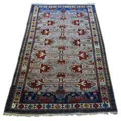 Handgefertigter kaukasischer Schirwan- orientalischer Teppich, 1950er Jahre, 1D07