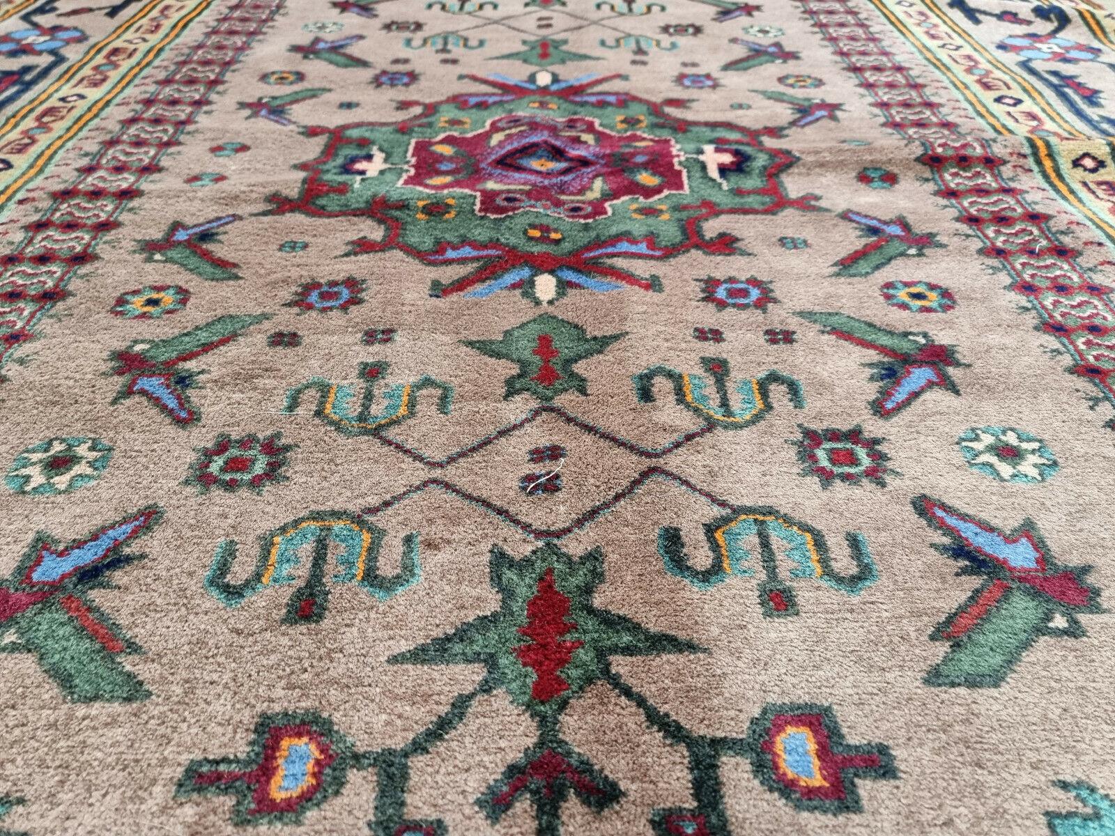 Handmade Vintage Caucasian Shirvan Rug 4' x 6.6', 1960s - 1D76 4