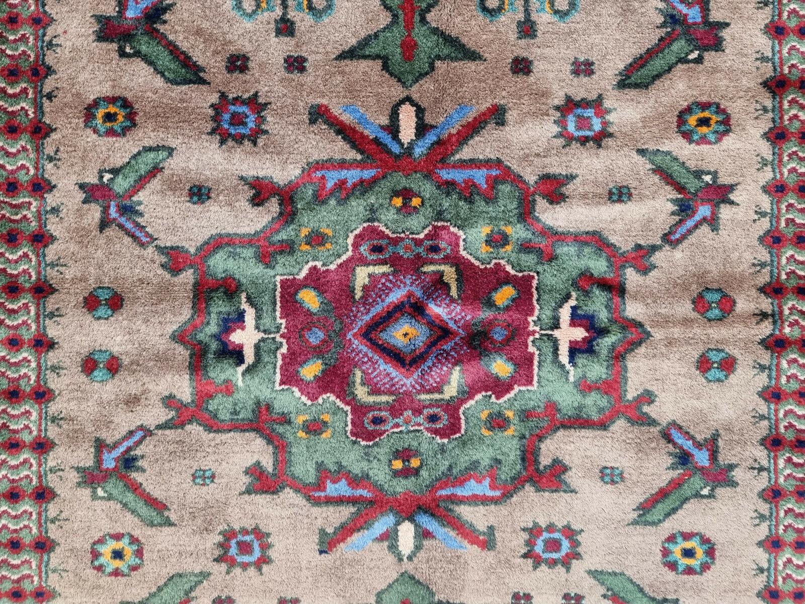 Handmade Vintage Caucasian Shirvan Rug 4' x 6.6', 1960s - 1D76 2