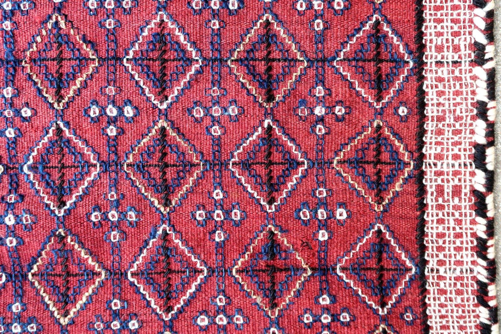 Russian Handmade Vintage Caucasian Verneh Kilim, 1940s, 1P82 For Sale
