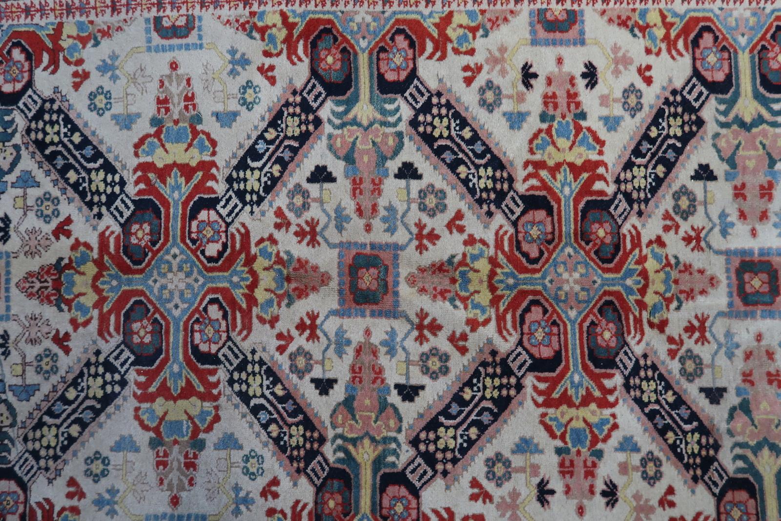 Handgefertigter kaukasischer Zeyhur-Teppich 4.2' x 7,4' (130cm x 228cm) 1950er Jahre -1C1065 im Angebot 2