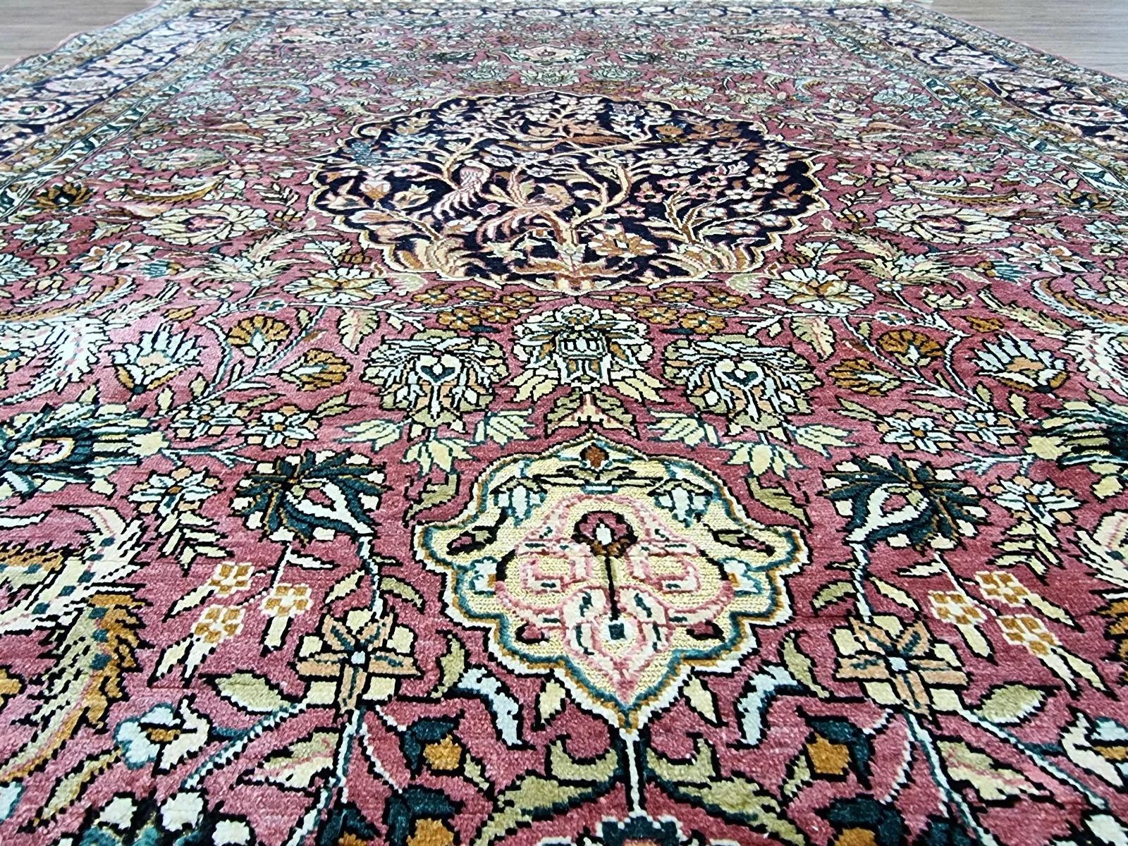 Handmade Vintage Chinese Qum Silk Rug 3' x 4.5', 1990s - 1D130 For Sale 6