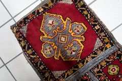 Handmade Vintage Collectible Turkish Yastik Saddle Bag Rug, 1930s - 1C1190
